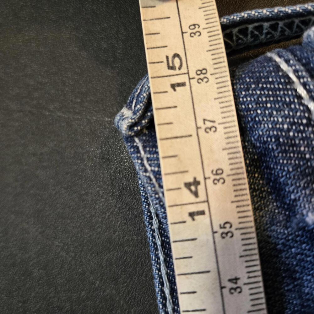 7 For All Mankind Low-rise Bootcut Jeans 27 Floral Patch Y2K Dark Wash USA Made - Picture 9 of 9